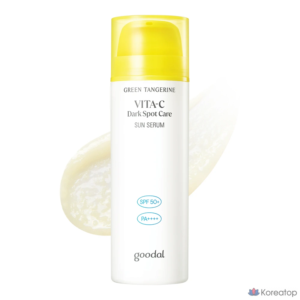 Солнцезащитный крем-сыворотка Goodal Green Tangerine Vita C Dark Spot Care Sun Serum SPF50+ PA++++, 50 мл, 1 шт.
