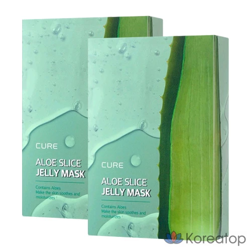 Тканевая маска для лица KIM JEONG MOON Aloe La Sens RoE Cure Slice Jelly Mask, 300 мл, 20 шт.