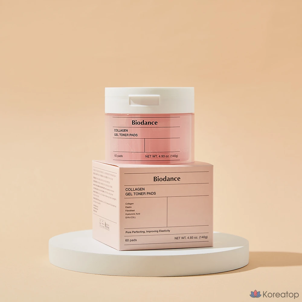 Тонер-пэды Biodance Collagen Gel Toner Pad, 140 г, 60 шт.
