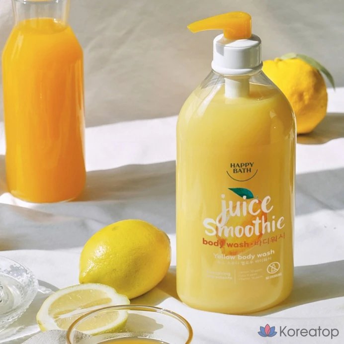 Гель для душа Happy Bath Juice Smoothie Yellow Body Wash Yuzu, 820 г, 1 шт.