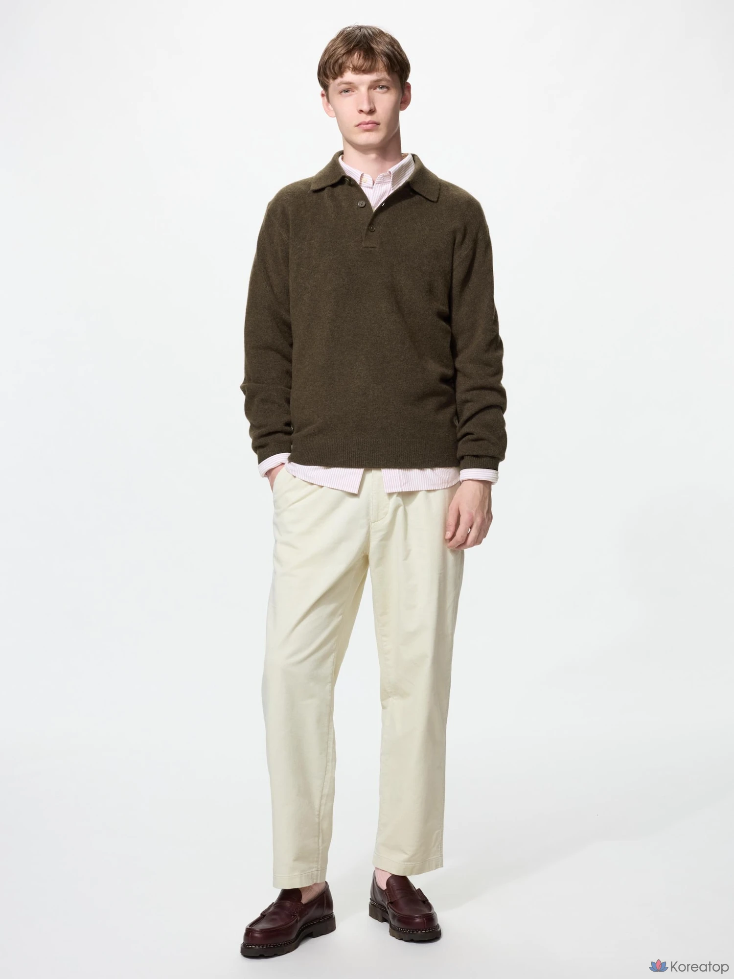 Свитер поло Uniqlo Souffle Yarn Polo Sweater