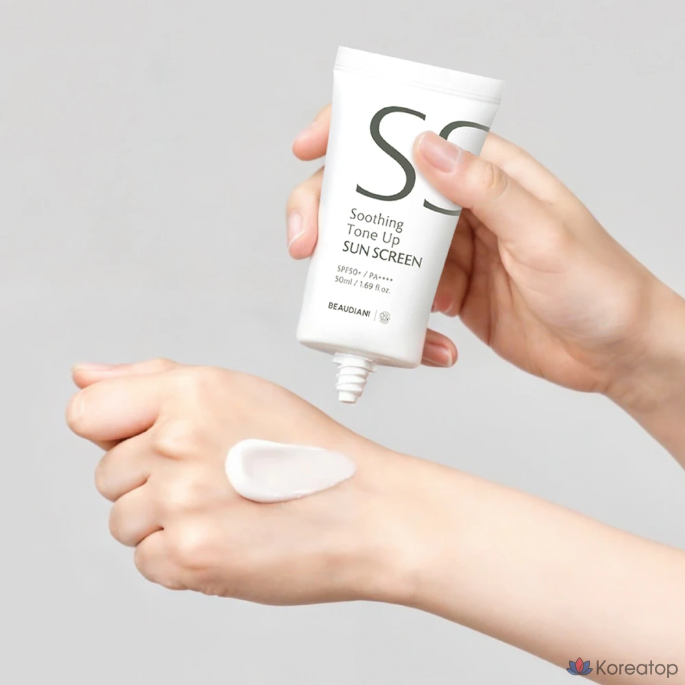 Солнцезащитный крем Beaudiani Soothing Tone-up Sunscreen SPF50+ PA++++, 50 мл, 1 шт.