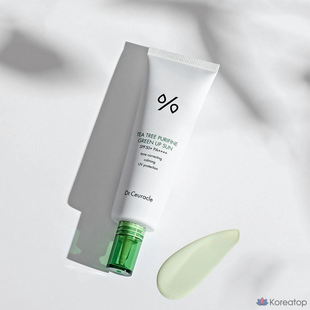 Солнцезащитный крем Dr. Ceuracle Tea Tree Purifine Green Up Sun SPF50+, 50 мл, 1 шт.