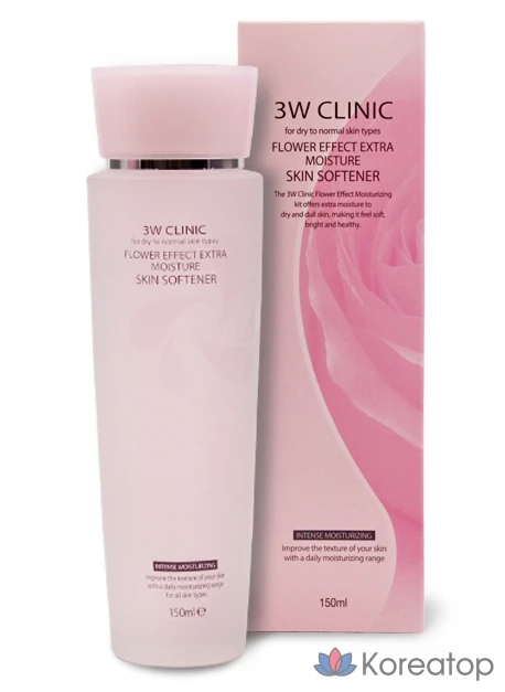 Тонер 3W Clinic Flower Effect Ultra Moist Skin Softener, 150 мл, 1 шт.