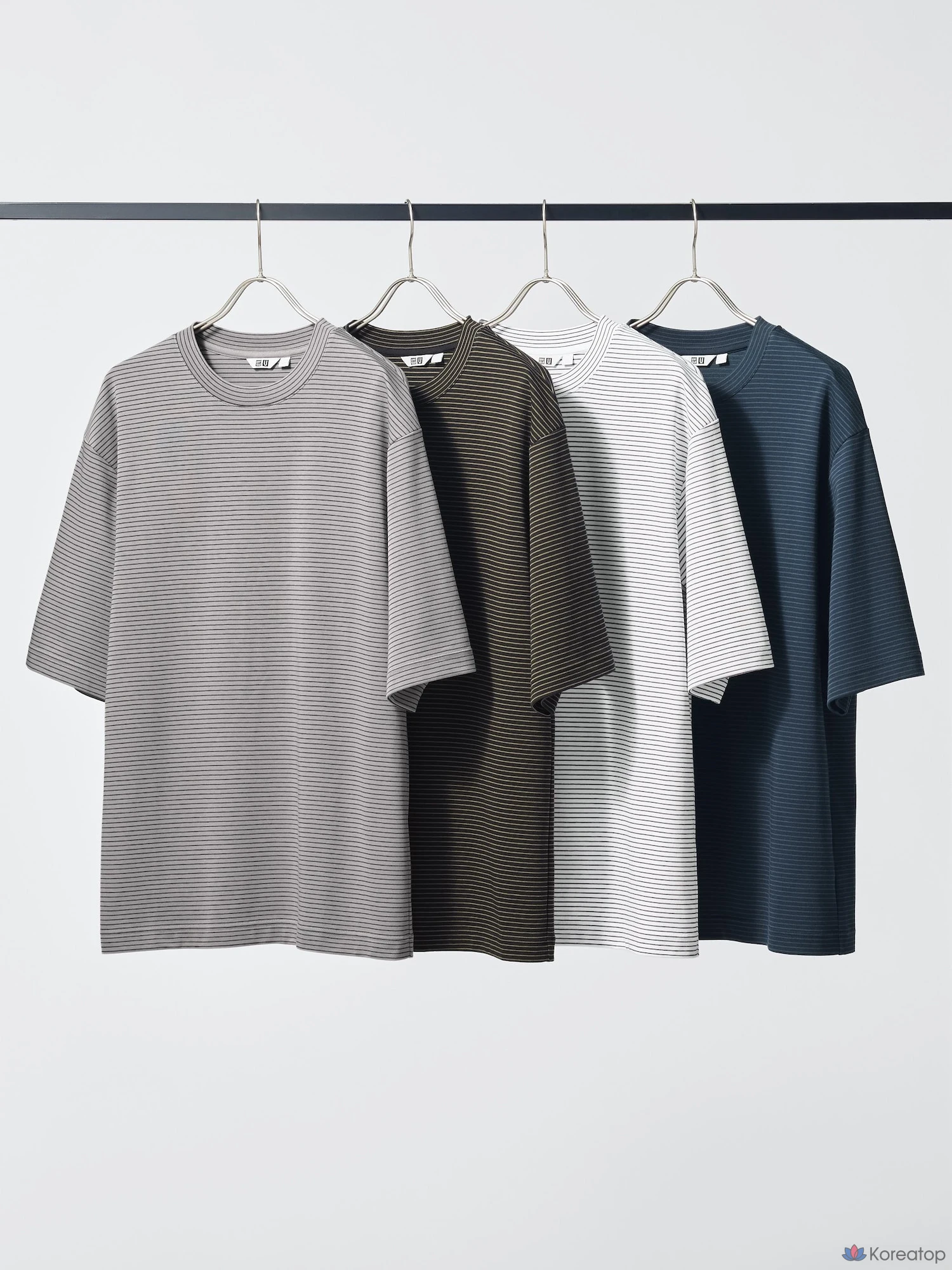Футболка Uniqlo AIRism Cotton Oversized Stripe T-Shirt