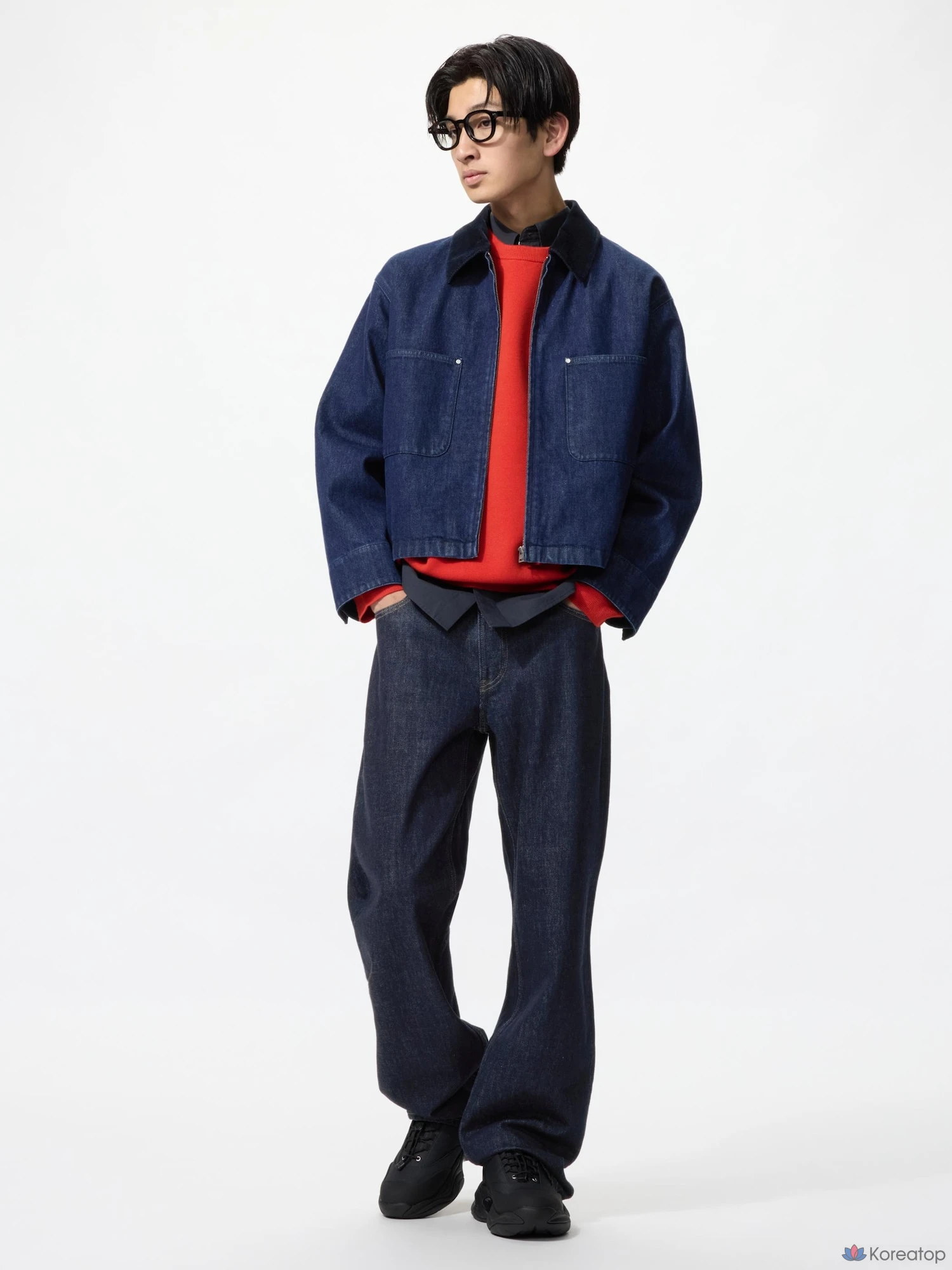 Куртка джинсовая короткая на молнии Uniqlo