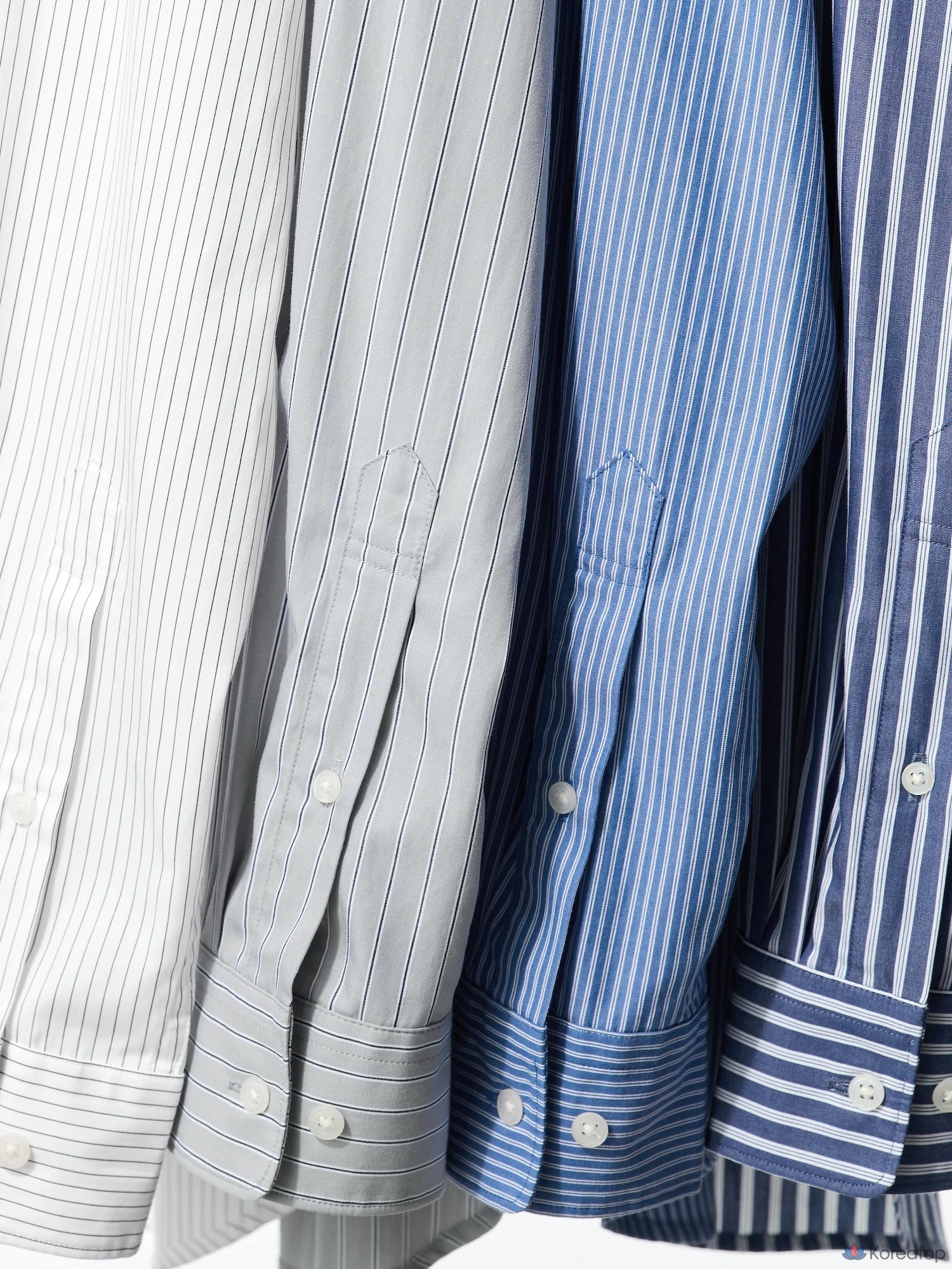 Рубашка Uniqlo Broadcloth Shirt Button-Down Collar Stripe E