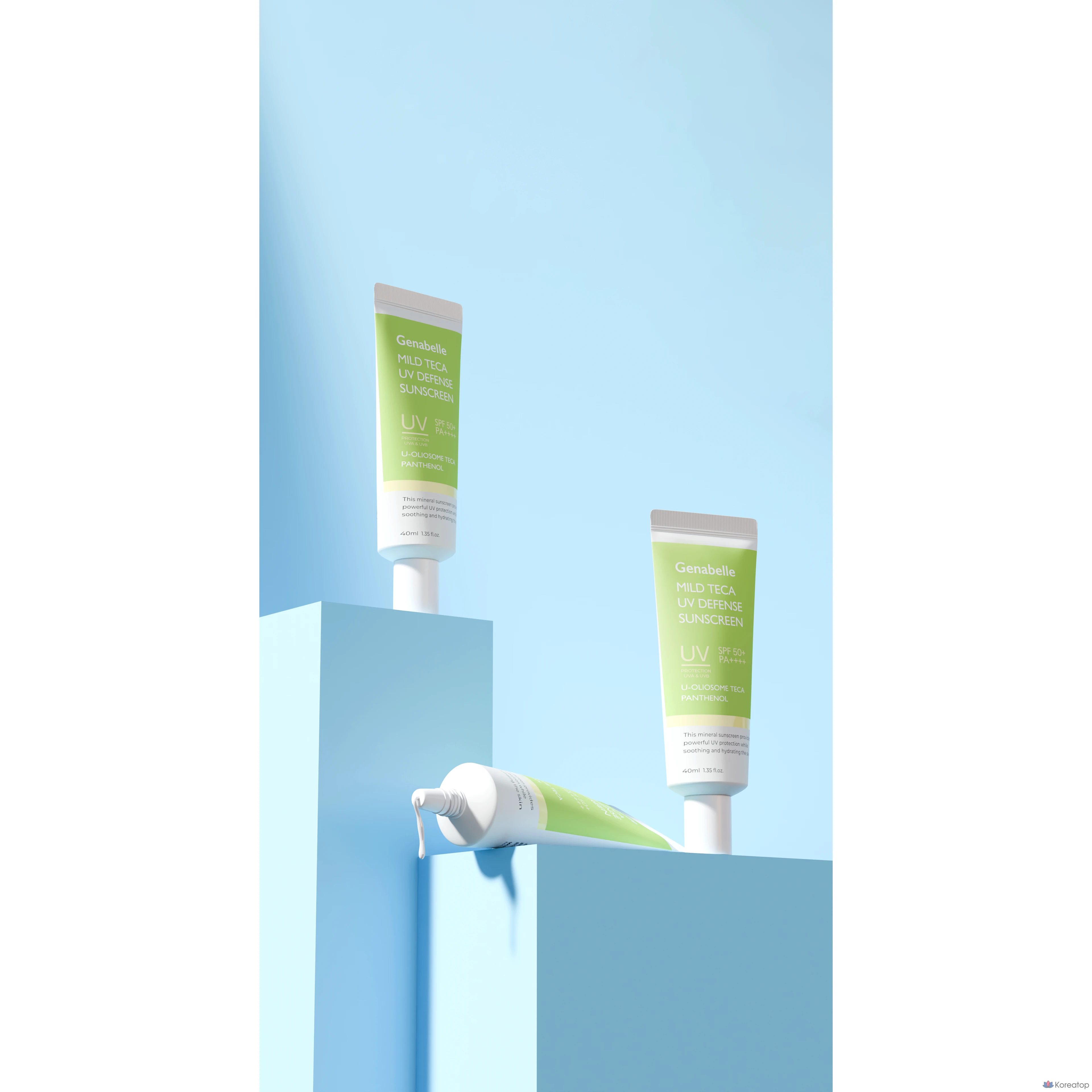Солнцезащитный крем Genabelle Mild Teca UV Defense Sun Cream SPF50+ PA++++, 40 мл, 1 шт.