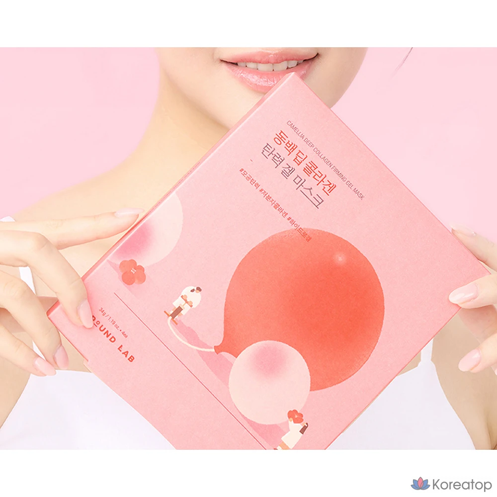 Гелевая маска для лица Round Lab Camellia Deep Collagen Firming Gel Mask, 34 г, 40 шт., фото 6