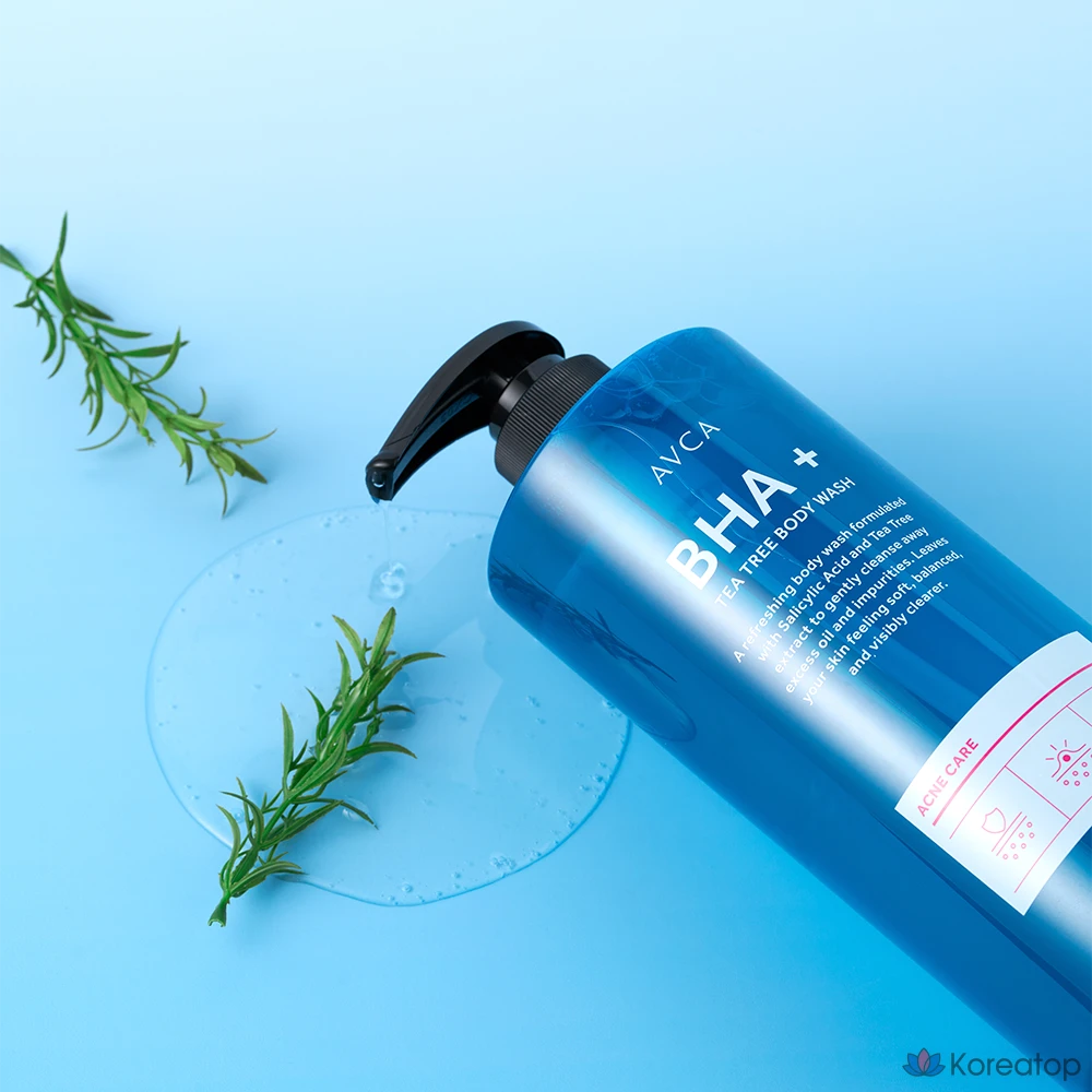 Гель для душа AVCA BHA Plus Tea Tree Acne Care, 800 мл, 1 шт.