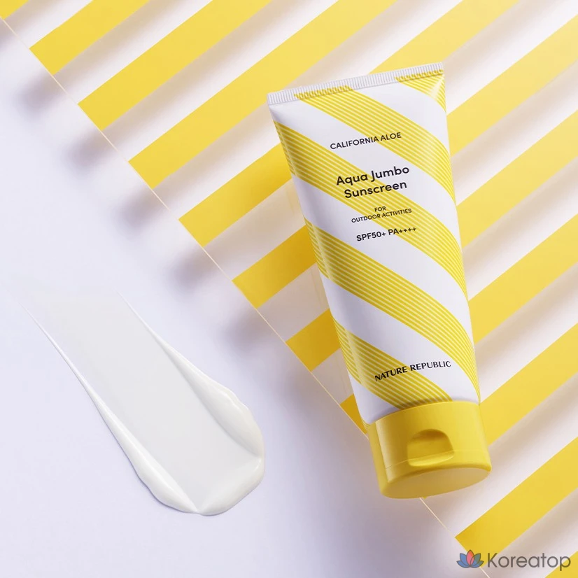 Солнцезащитный крем Nature Republic California Aloe Aqua Jumbo Sun Lotion SPF50+ PA++++, 250 мл, 1 шт.