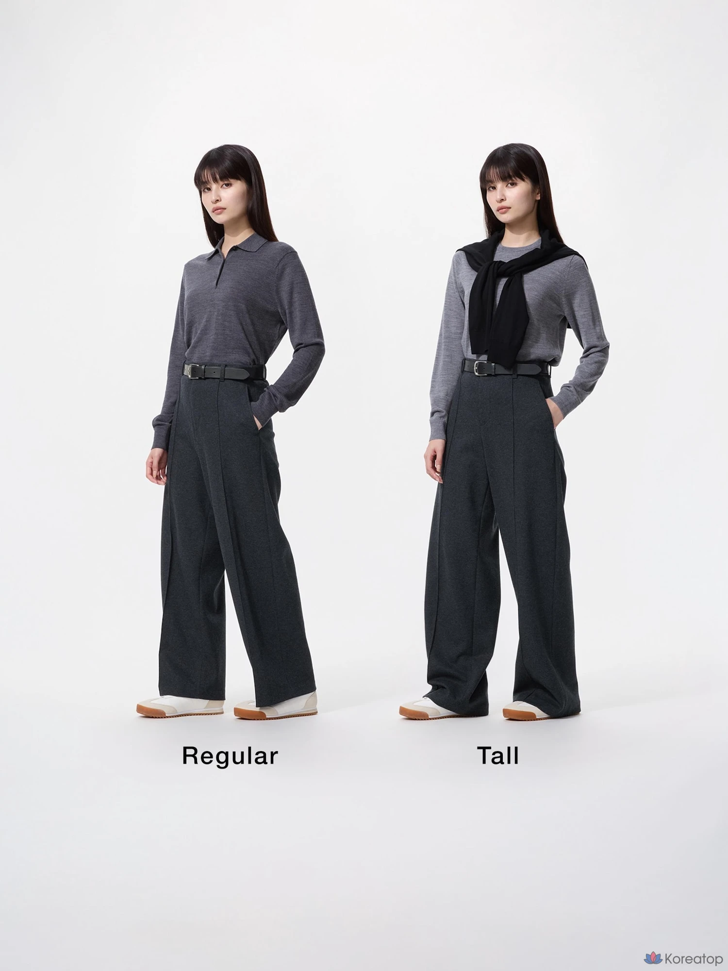 Брюки Uniqlo Brushed Jersey Wide Pants, длина штанины 70-74 см