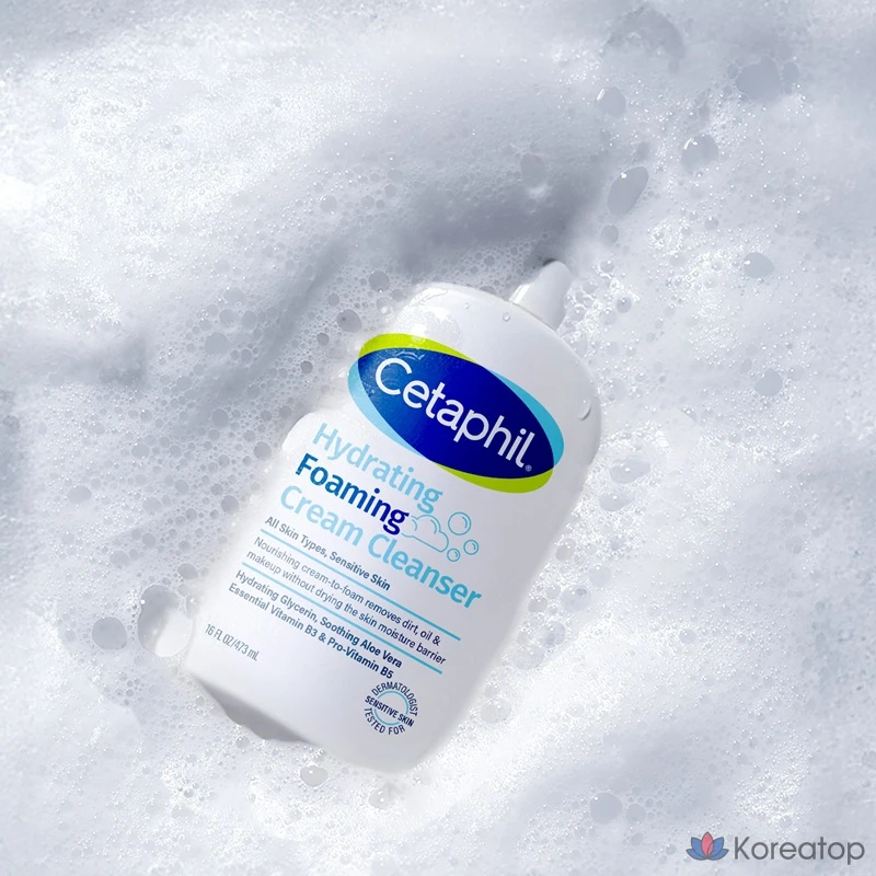 Очищающий крем-пенка Cetaphil Hydrating Foaming Cream Cleanser, 473 мл, 1 шт.