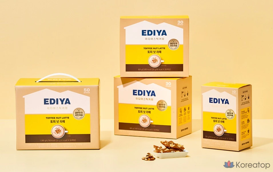 Напиток в порошке EDIYA Beanist Toffee Nut Latte, 20 г, 30 шт., фото 5