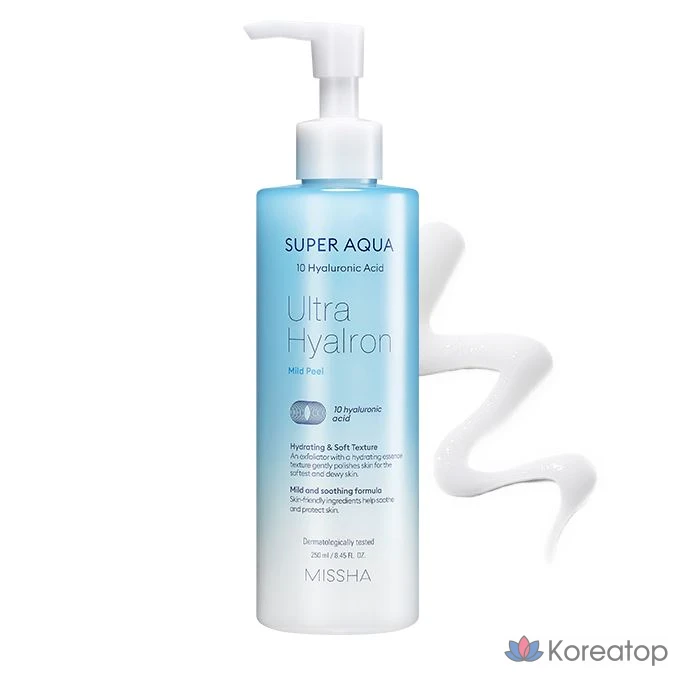 Пилинг Missha Super Aqua Ultra Hyalon Mild Peeling Gel, 250 мл, 1 шт.