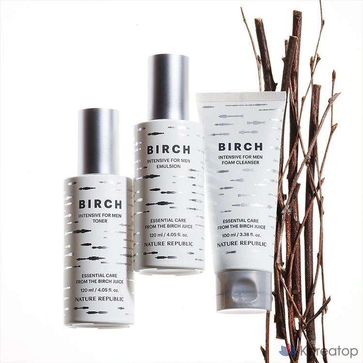 Набор для ухода Nature Republic Birch Intensive For Men Skincare Set, 1 шт.