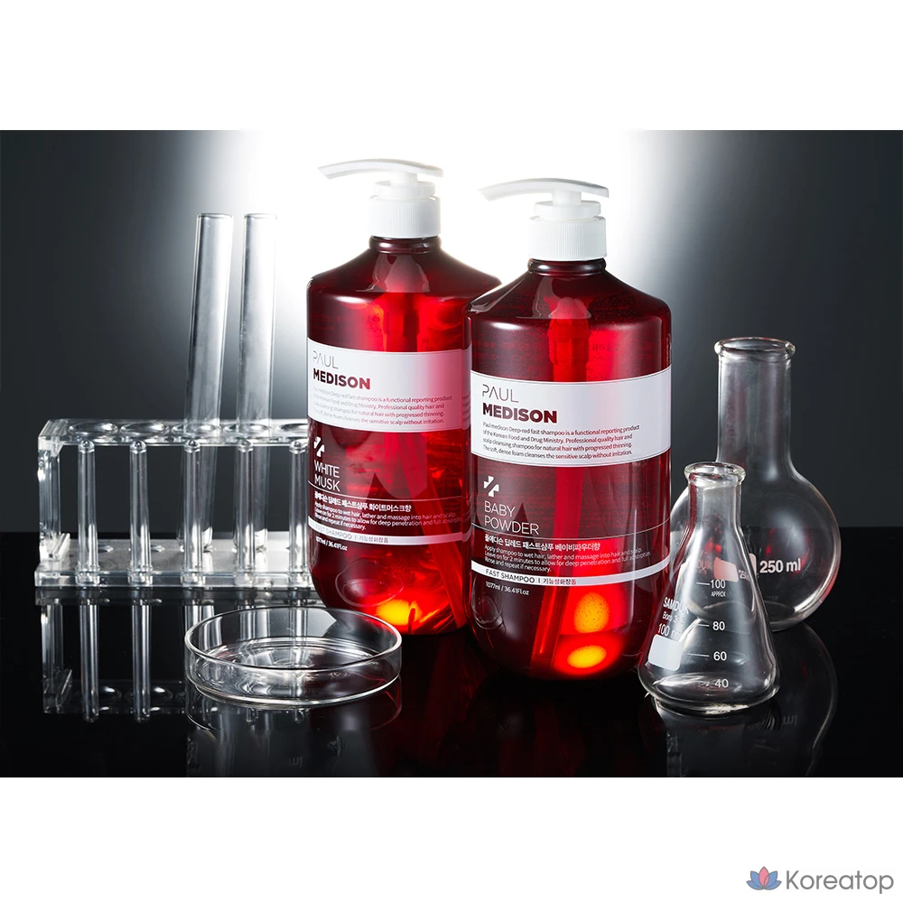 Шампунь PAUL MEDISON Deep Red Fast Shampoo White Musk, 1.077 л, 1 шт.
