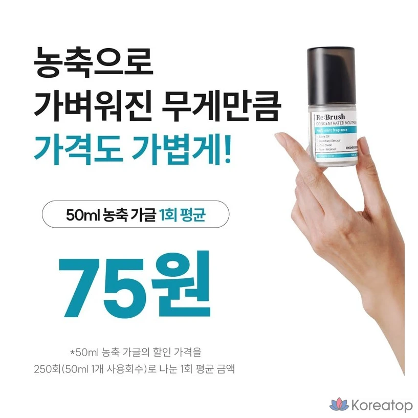 Ополаскиватель для полости рта Re:Brush Tea Tree 100x Concentrated Mouthwash Sleeping, 20 мл, 1 шт.