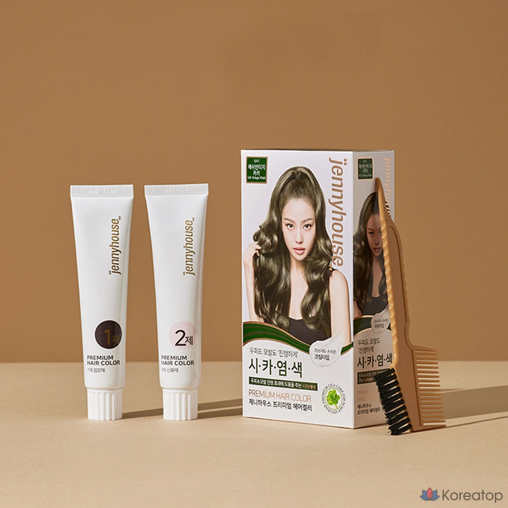 Краска для волос JennyHouse Premium Hair Color, оттенок Ash Vintage Khaki 6AK, 1 шт.