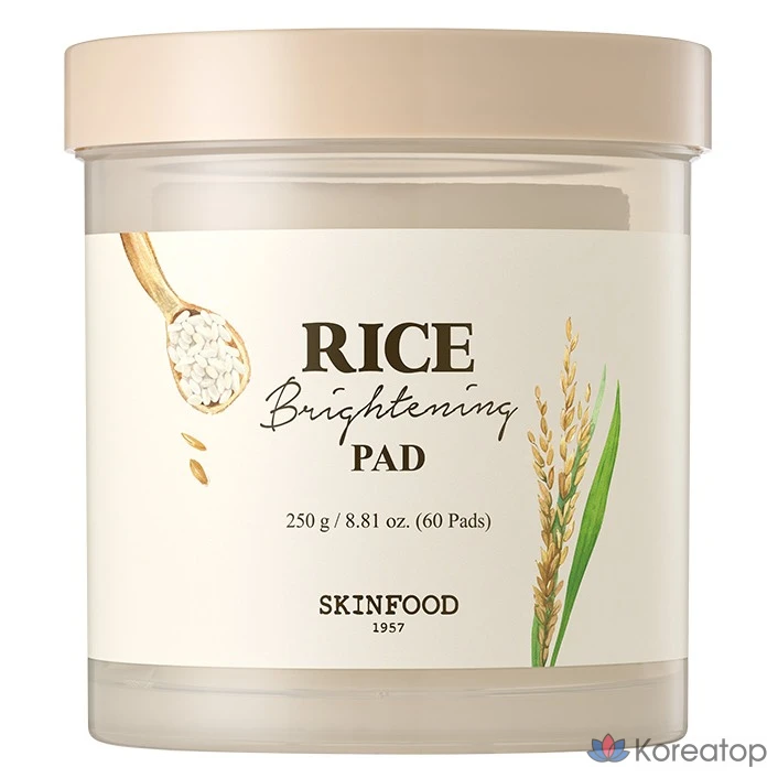 Пэды для лица Skinfood Rice Brightening Pads, 250 г, 60 шт.