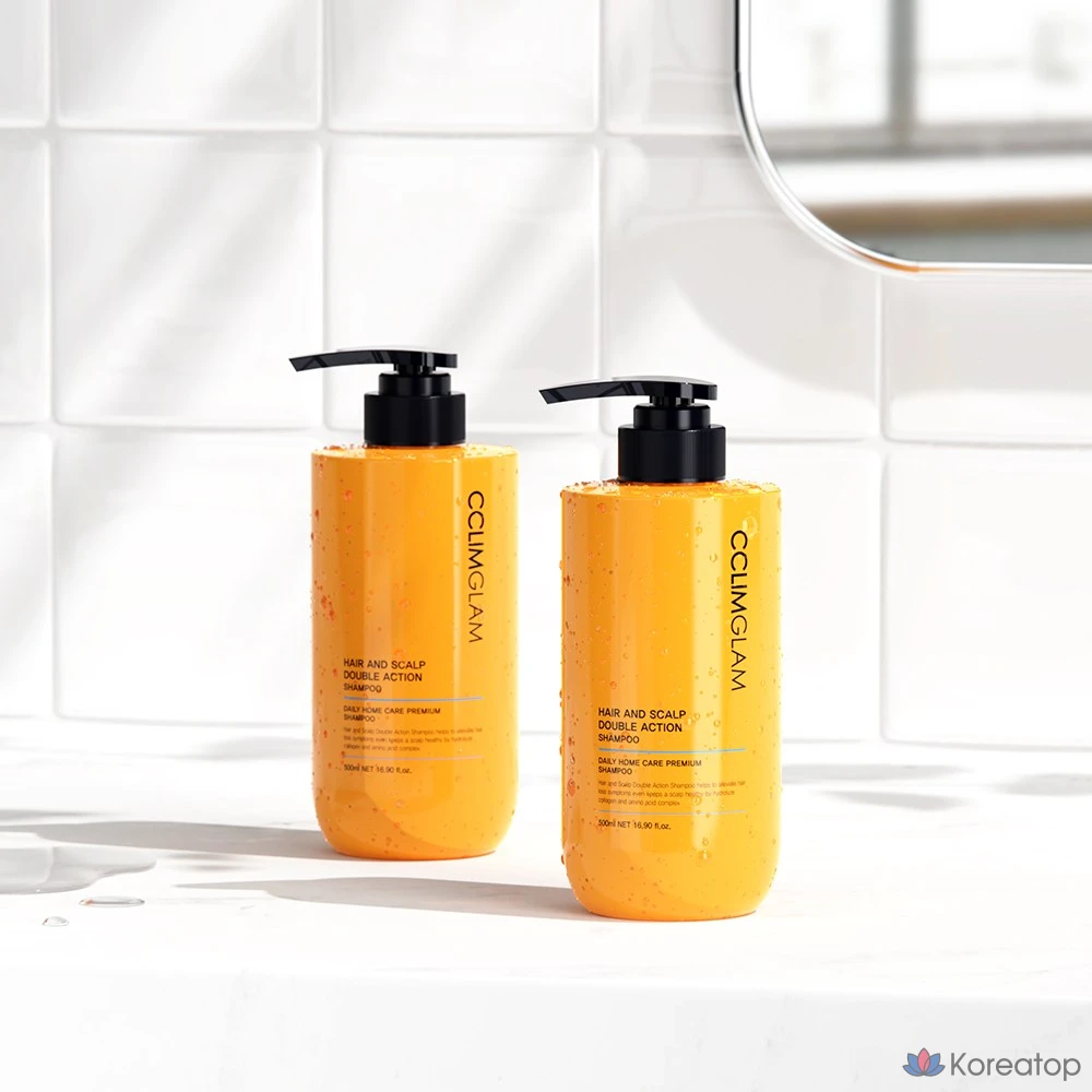 Шампунь CCLIMGLAM Hair & Scalp Double Action Sulfate Free Zinc Pyrithione Protein, 500 мл, 1 шт.