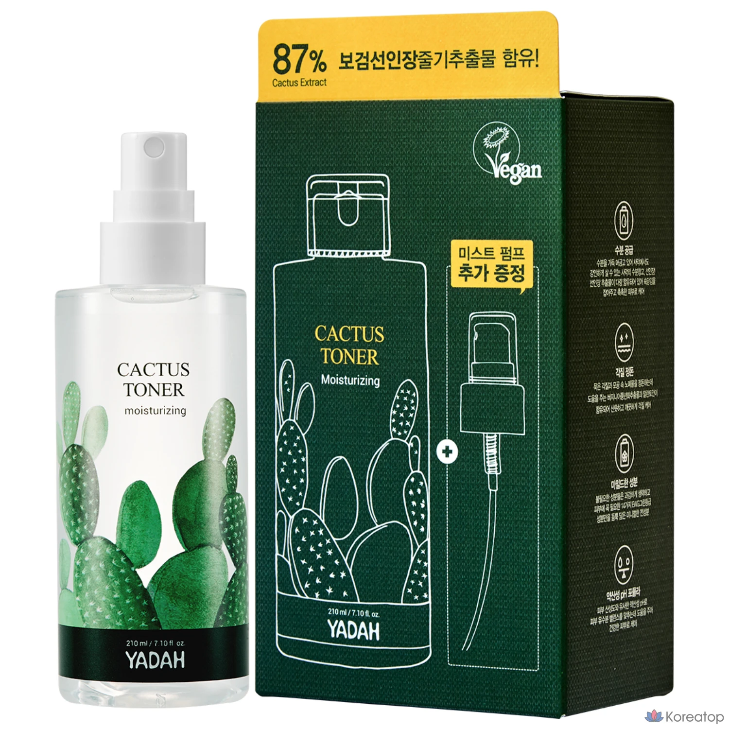 Тонер Yadah Cactus Toner, 210 мл, 1 шт.