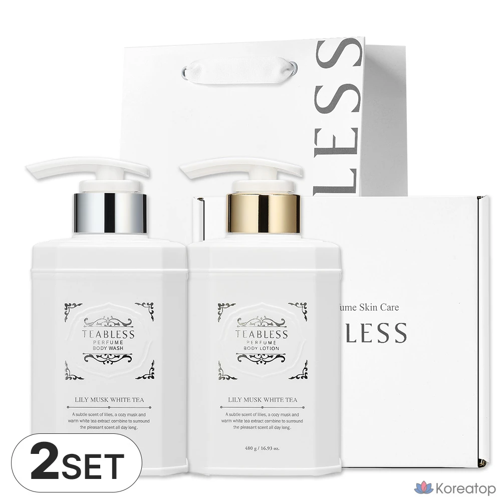 Набор для ухода TEABLESS Lily Musk White Tea Perfume Body Lotion & Body Wash Gift Set, 2 шт.