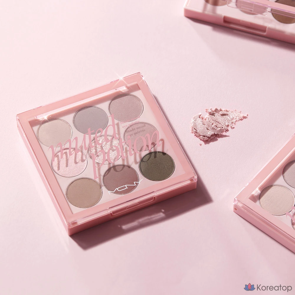 Палетка теней для век Mqny Shade Mood 9 Pan Eyeshadow Palette, смешанные оттенки, 1 шт.