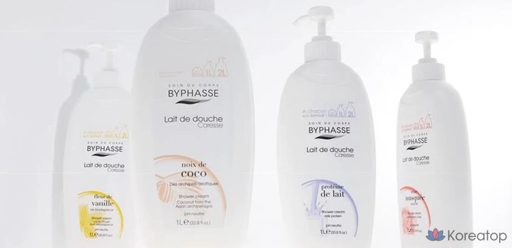 Гель для душа Byphasse Milk Protein, 1 л, 1 шт.