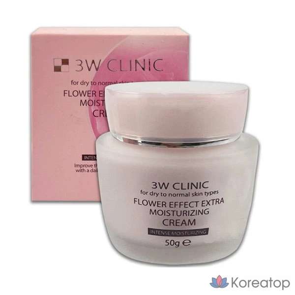 Крем для лица 3W Clinic Flower Effect Extra Moisturizing Cream, 50 г, 1 шт.