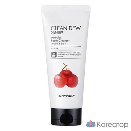 Пенка для умывания Tony Moly Dew Drop Foam Cleanser Acerola, 180 мл, 1 шт.