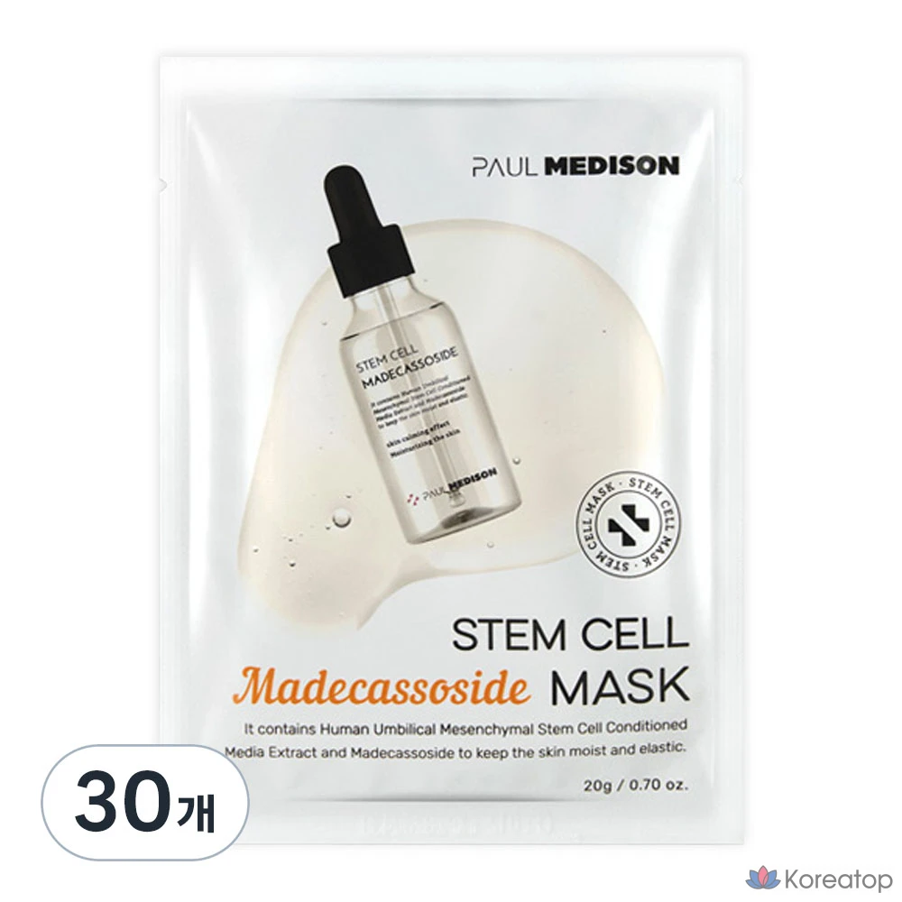 Тканевая маска для лица PAUL MEDISON Stem Cell Madecassoside Mask, 30 шт.