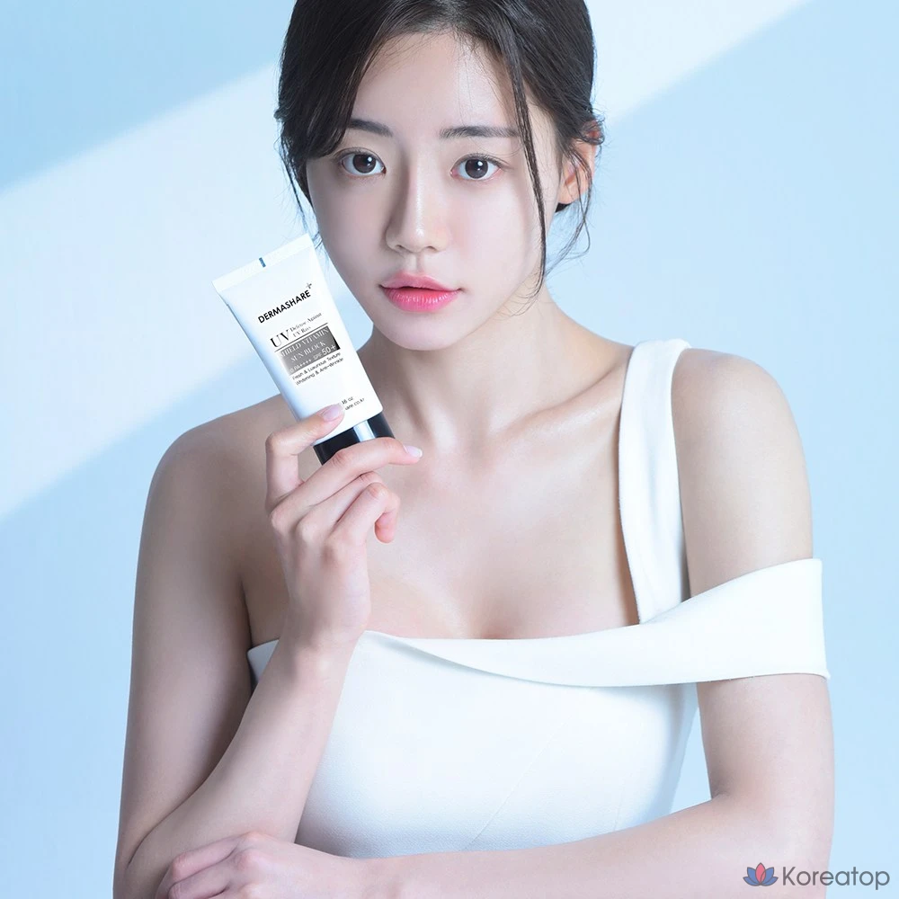 Солнцезащитный крем Dermashare UV Shield Vitamin Tone Up Sunblock SPF50+ PA++++, 70 г, 1 шт.