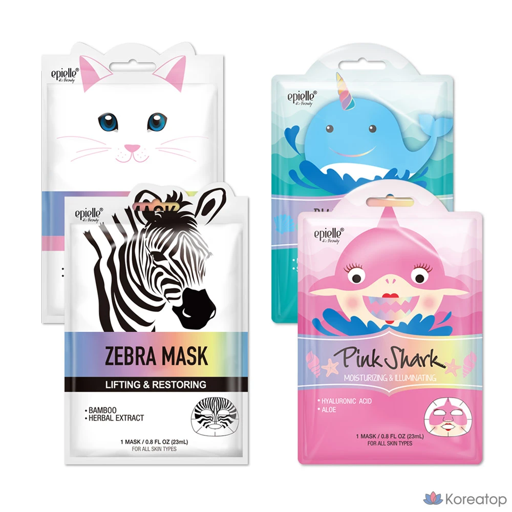 Тканевая маска для лица Epielle Character Mask White Cat, 12 шт., фото 6