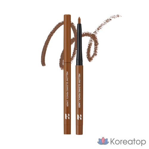 Карандаш для глаз Holika Holika Mellow Gliding Pencil Liner, оттенок 03 Caramel Croffle, 0.3 г, 1 шт.