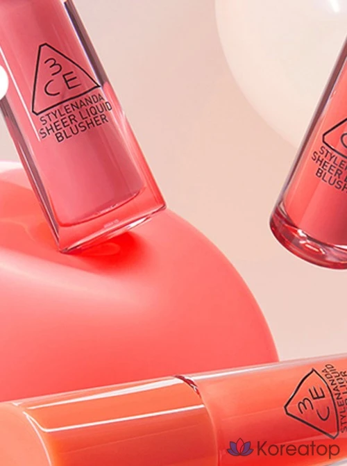 Жидкий румянец 3CE Sheer Liquid Blusher, оттенок Cozy Peach, 1 шт.