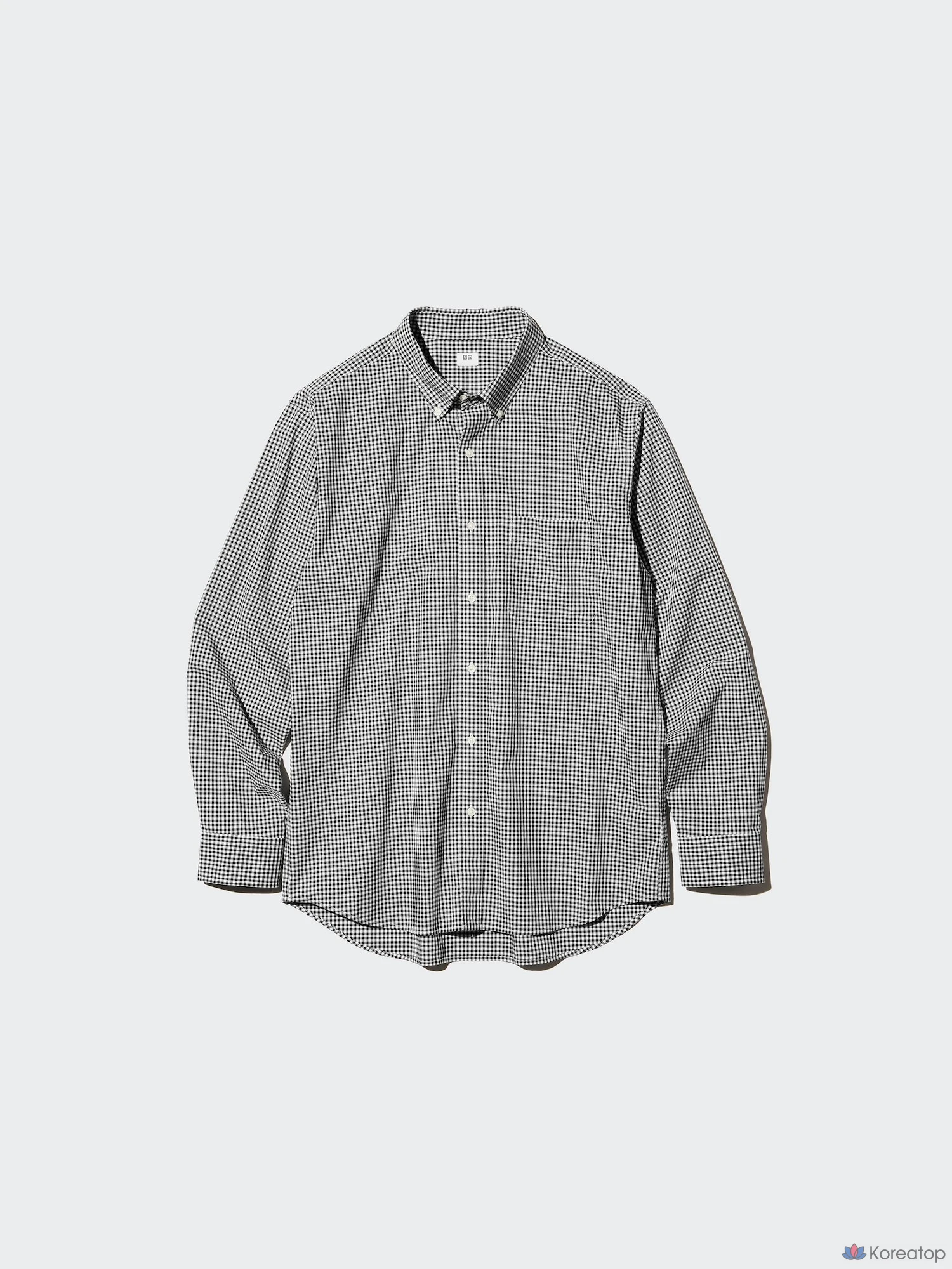 Рубашка Uniqlo Broadcloth Shirt Button-Down Collar Check A, фото 7