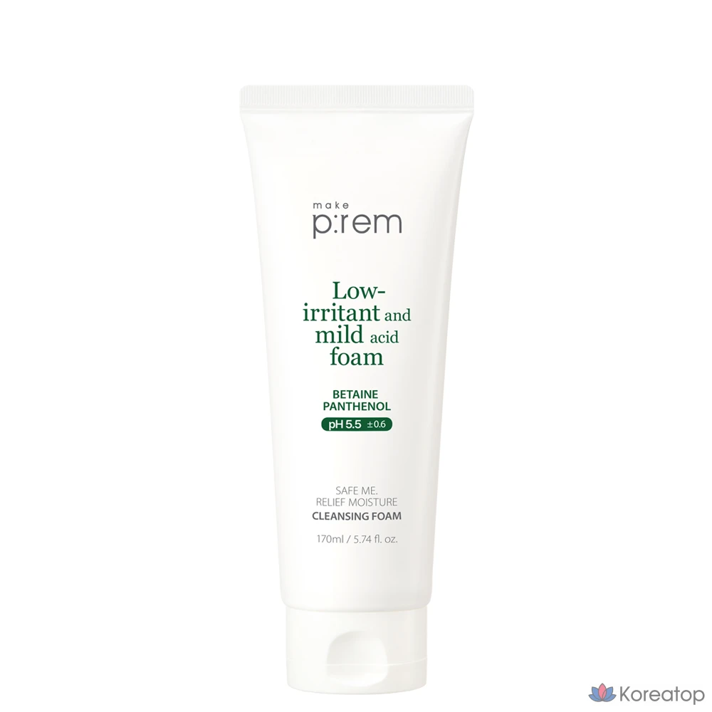 Очищающая пенка MAKE P:REM Safe Me Relief Moisture Cleansing Foam, 190 мл, 1 шт.