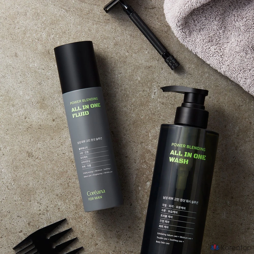 Очищающее средство Coreana For Men Power Blending All-in-One Wash, 500 мл, 1 шт.
