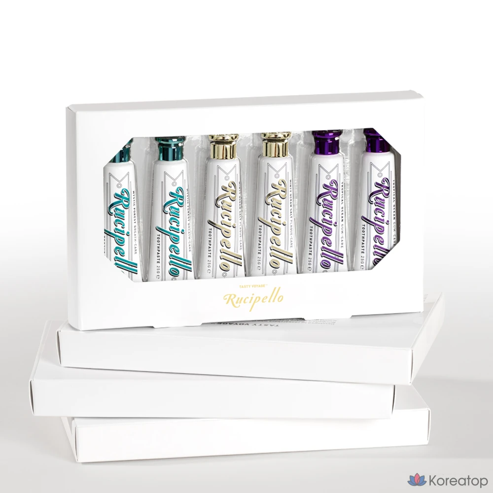 Набор для ухода Rucipello Mystic Forest 25g 2p + White Pearl Ocean 25g 2p + Tropical Ocean 25g 2p Mini Toothpaste Set, 4 шт., фото 2