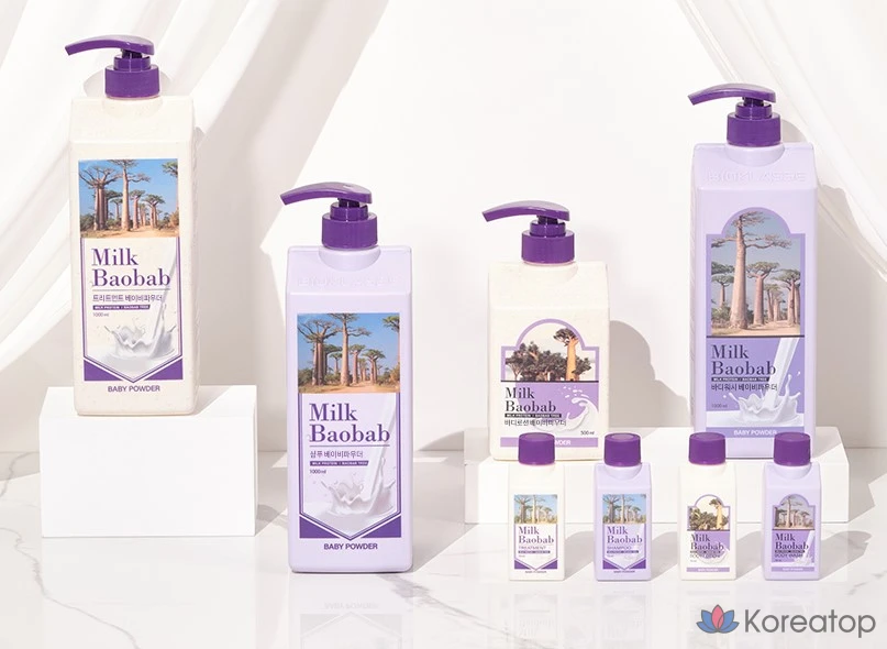 Гель для душа Milk Baobab Body Wash, аромат Baby Powder, 1 л, 1 шт.