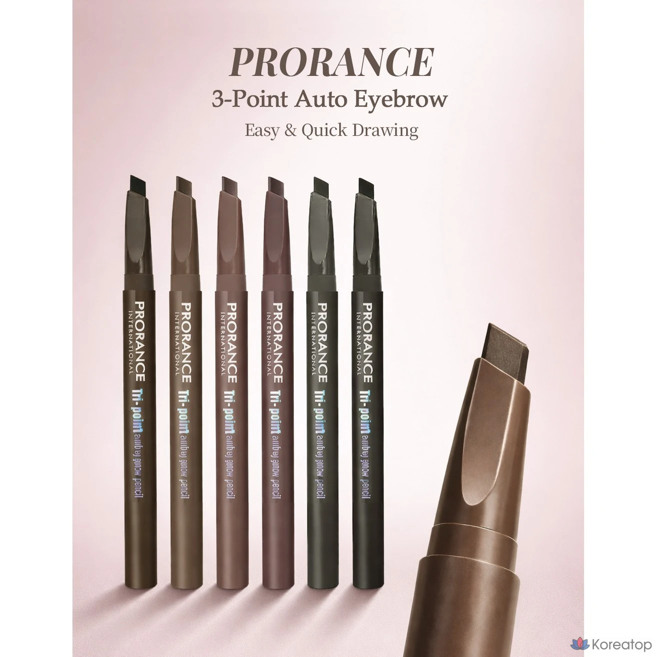 Карандаш для бровей Prorance 3 Point Precision Auto Eyebrow Pencil, оттенок 11 Black, 1 шт.