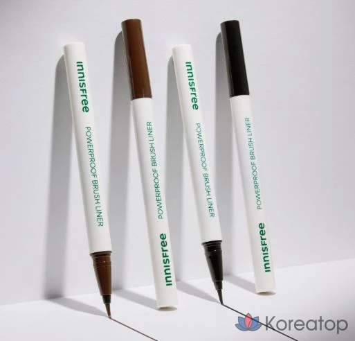 Подводка для глаз в виде пера Innisfree Powerproof Pen Liner, оттенок Brown #2, 0.6 г, 1 шт., фото 6
