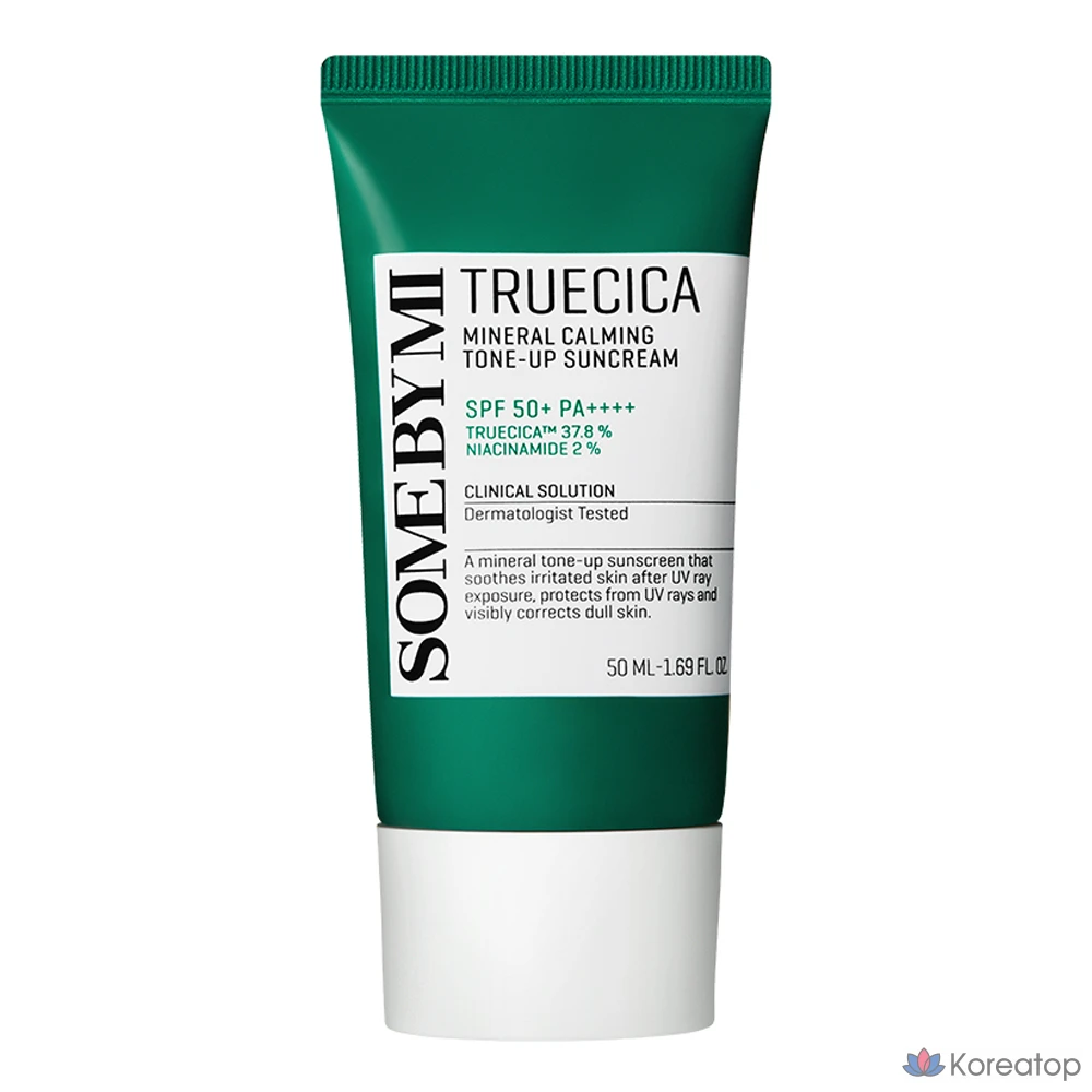 Солнцезащитный крем Some By Mi Truecica Mineral Calming Tone Up Sunscreen SPF50+ PA++++, 50 мл, 1 шт.
