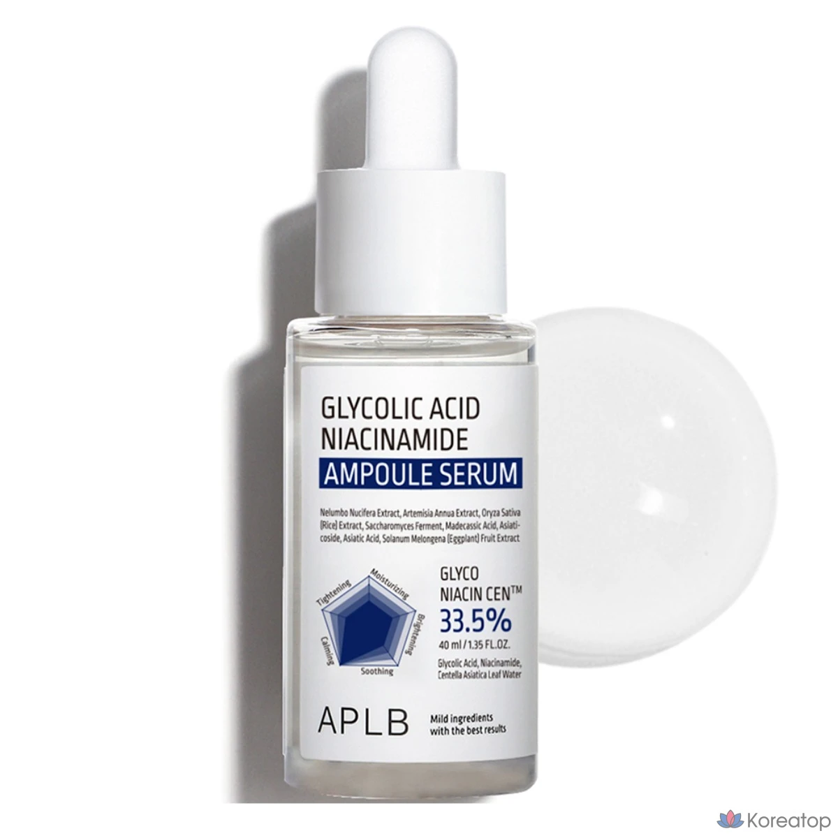 Ампульная сыворотка APLB Glycolic Acid Niacinamide Ampoule Serum, 40 мл, 1 шт.