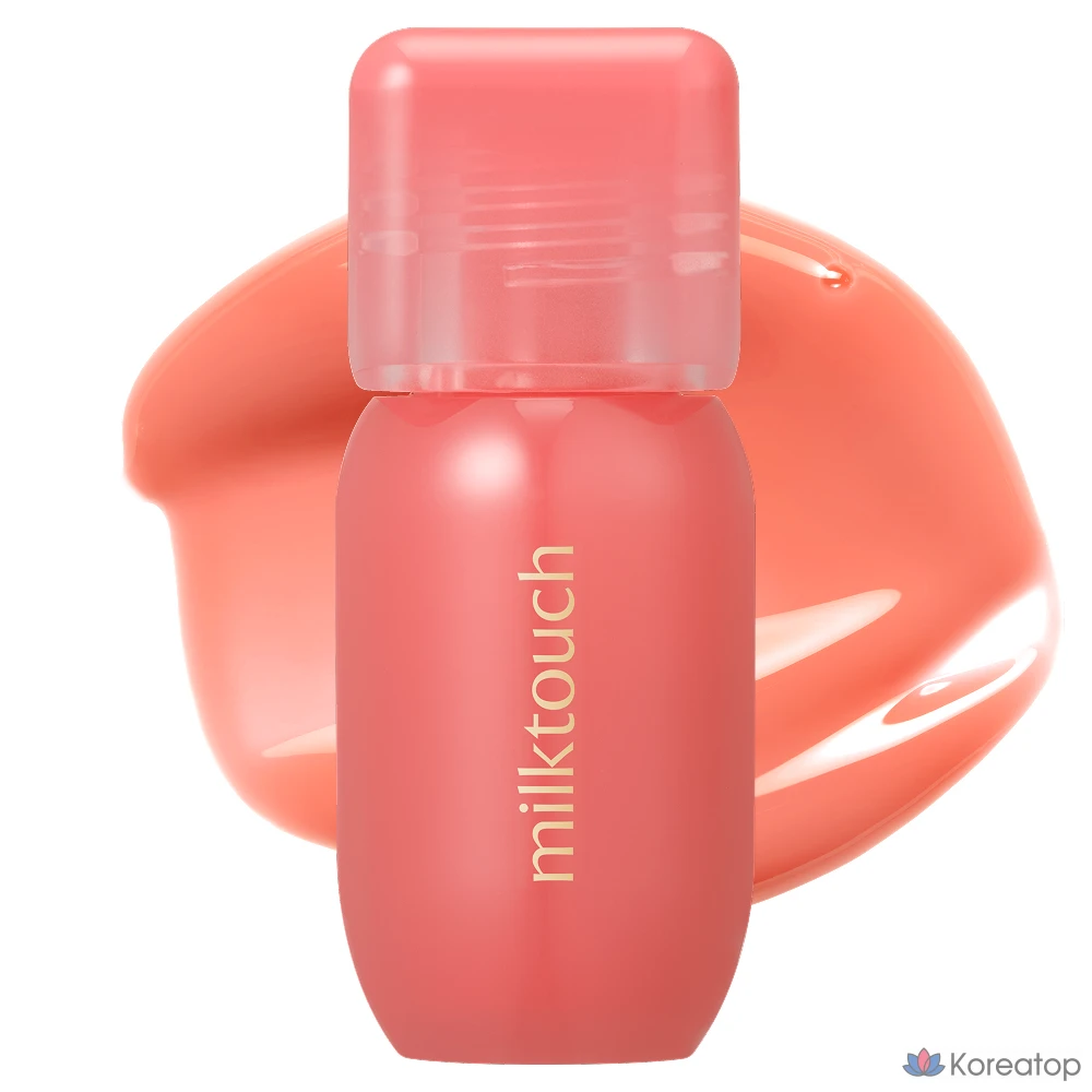 Тинт для губ Milk Touch Glow Fit Color Stain Lip Tint, оттенок 01 Peach Veil, 1 шт.