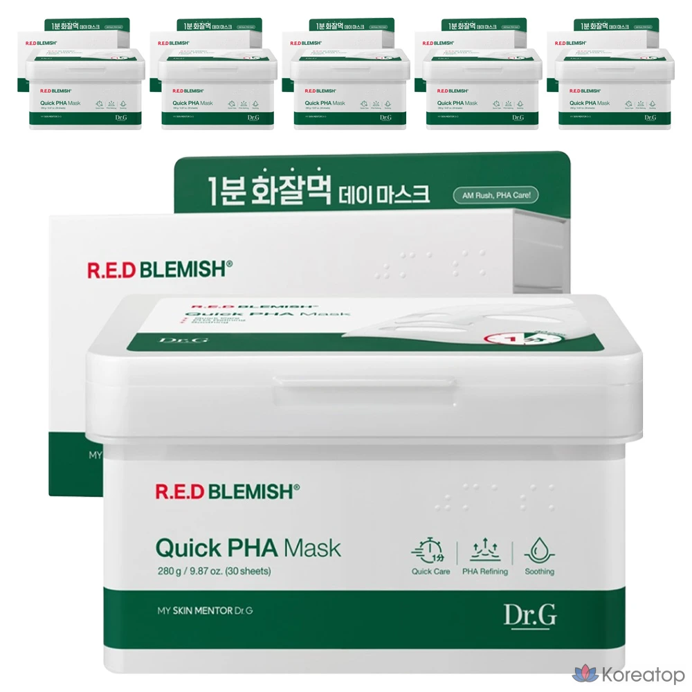 Тканевая маска для лица Dr. G Red Blemish Quick PHA Mask, 180 шт.