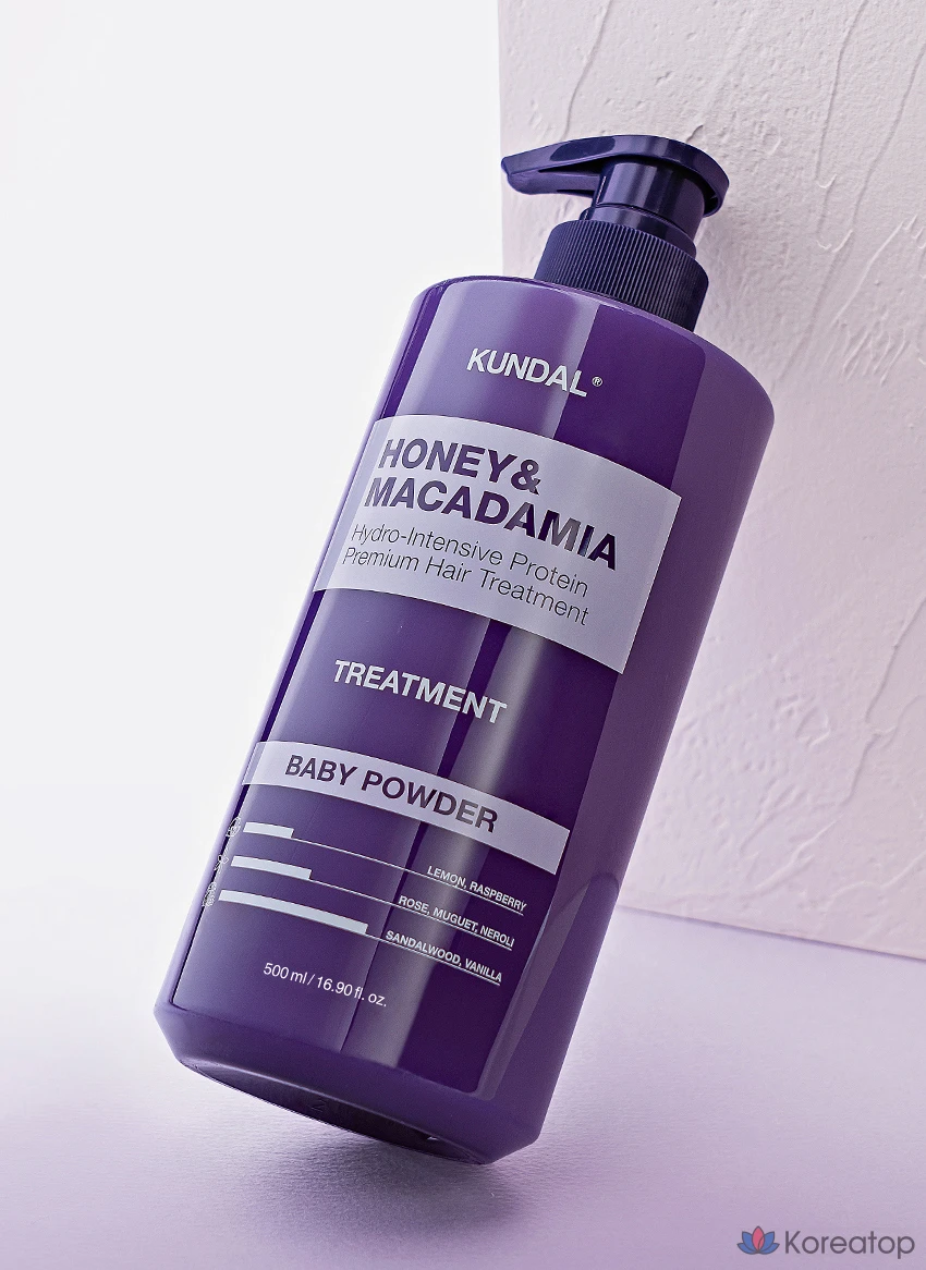 Кондиционер для волос Kundal Honey & Macadamia Hair Treatment, аромат Baby Powder, 500 мл, 1 шт., фото 2