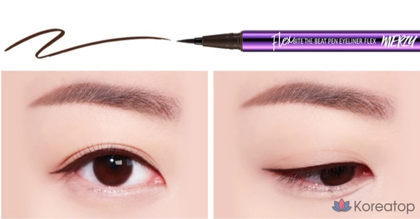 Айлайнер Merzy Bite The Beat Pen Eyeliner Flex, оттенок Modern Brown, 0.6 г, 1 шт.