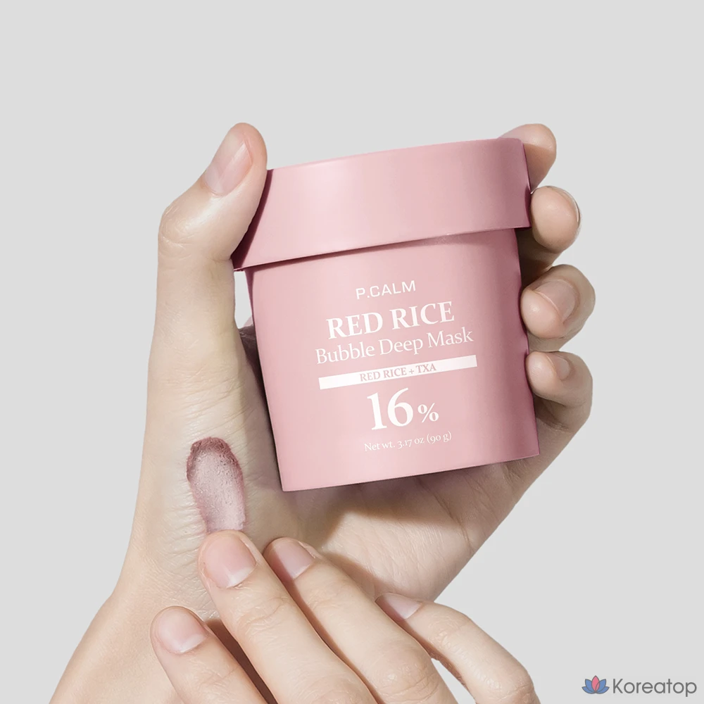 Тканевая маска для лица P.CALM Red Rice Bubble Deep Mask, 2 шт., фото 2